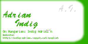 adrian indig business card